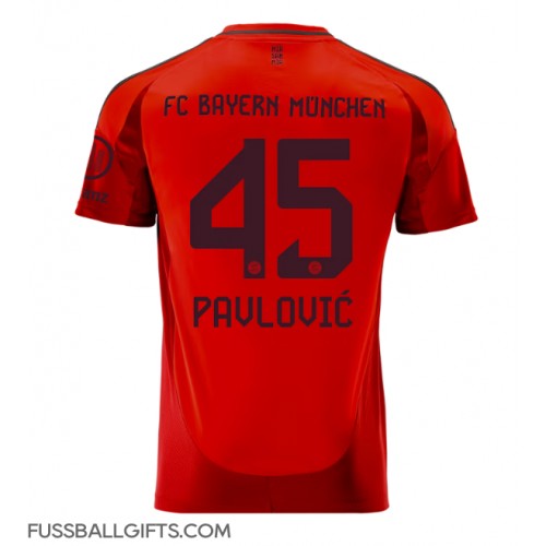 Bayern Munich Aleksandar Pavlovic #45 Fußballbekleidung Heimtrikot 2024-25 Kurzarm